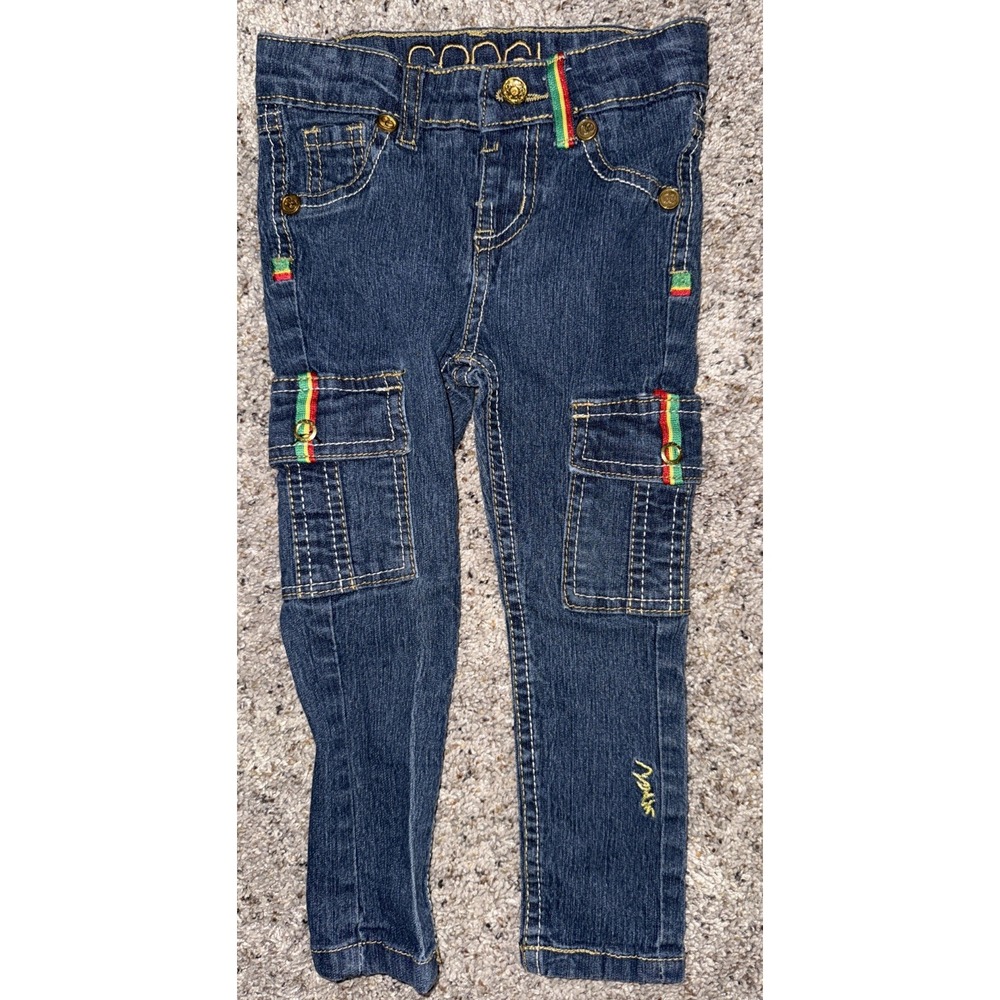 COOGI GIRLS JEANS - BLUE SZ 2T - LONG PANTS DENIM SKINNY
